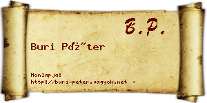 Buri Péter névjegykártya